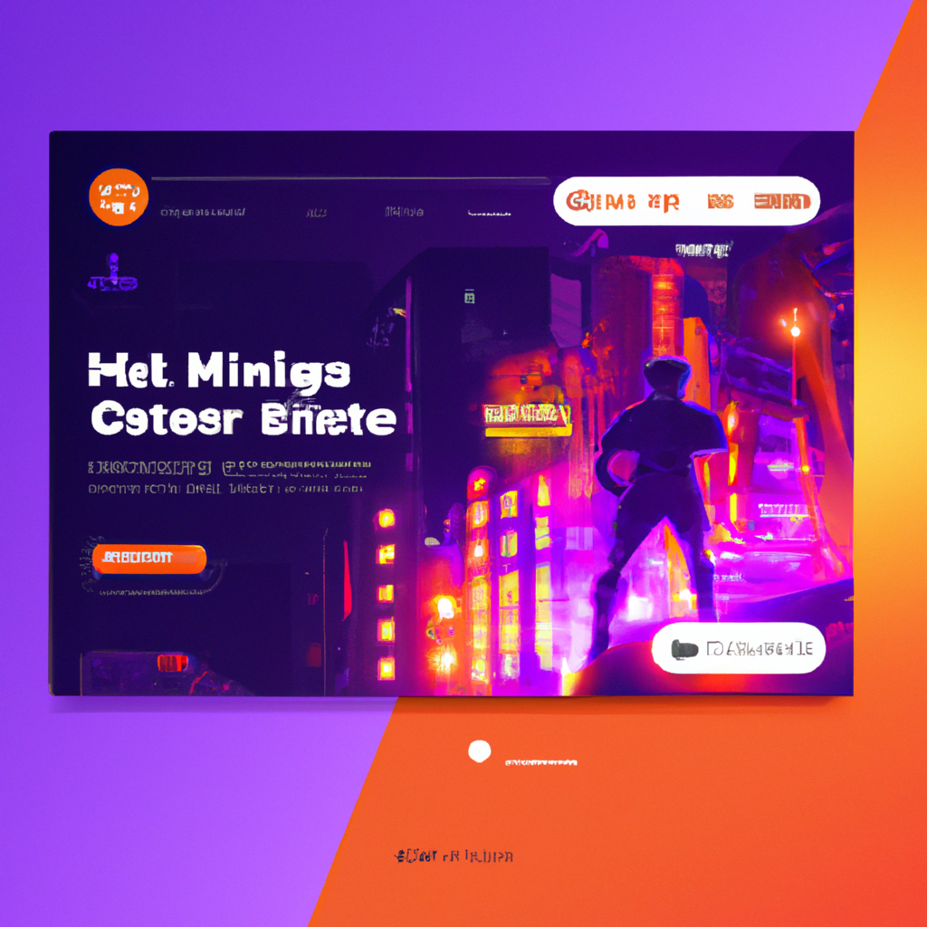 ArcadeForge hero: a stylized game launcher UI over a neon cityscape